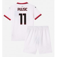 Fotbalové Dres AC Milan Christian Pulisic #11 Dětské Venkovní 2024-25 Krátký Rukáv (+ trenýrky)